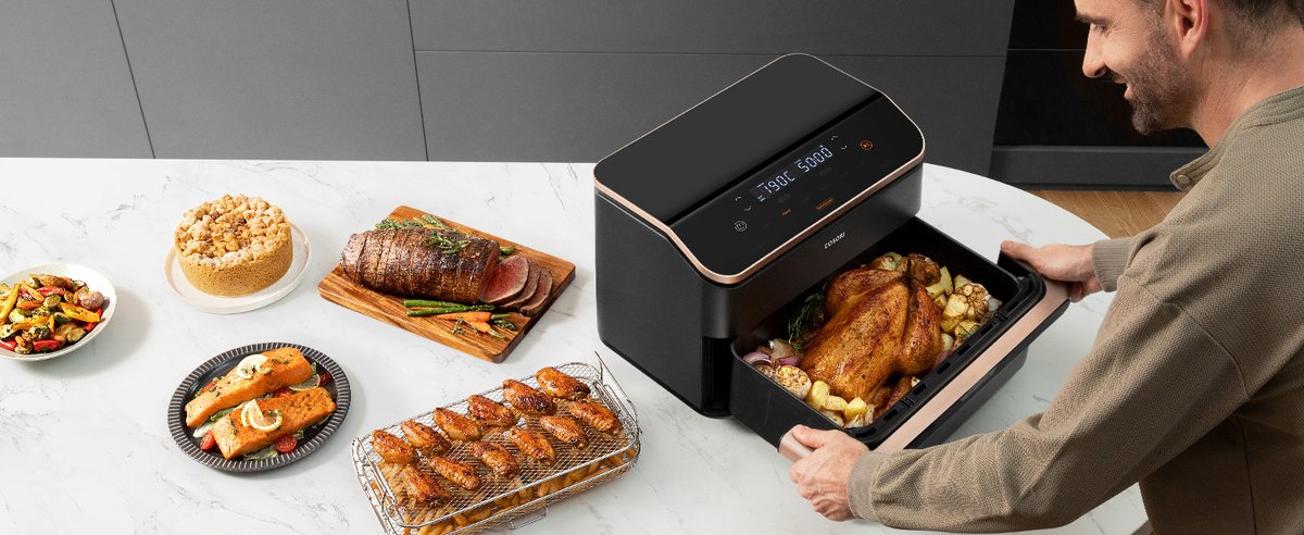 Cosori Dual Blaze Twinfry – Dubbele Airfryer XXL – 10L – Dual Zone of MegaZone – 6 Programma’s — afbeelding 5