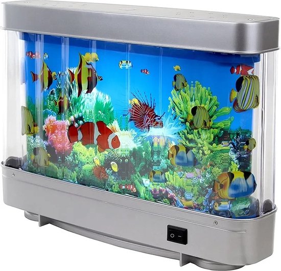 De Snoezel Fabriek Nep aquarium met vissen - Voor kinder - 22.5x7x7.5 cm