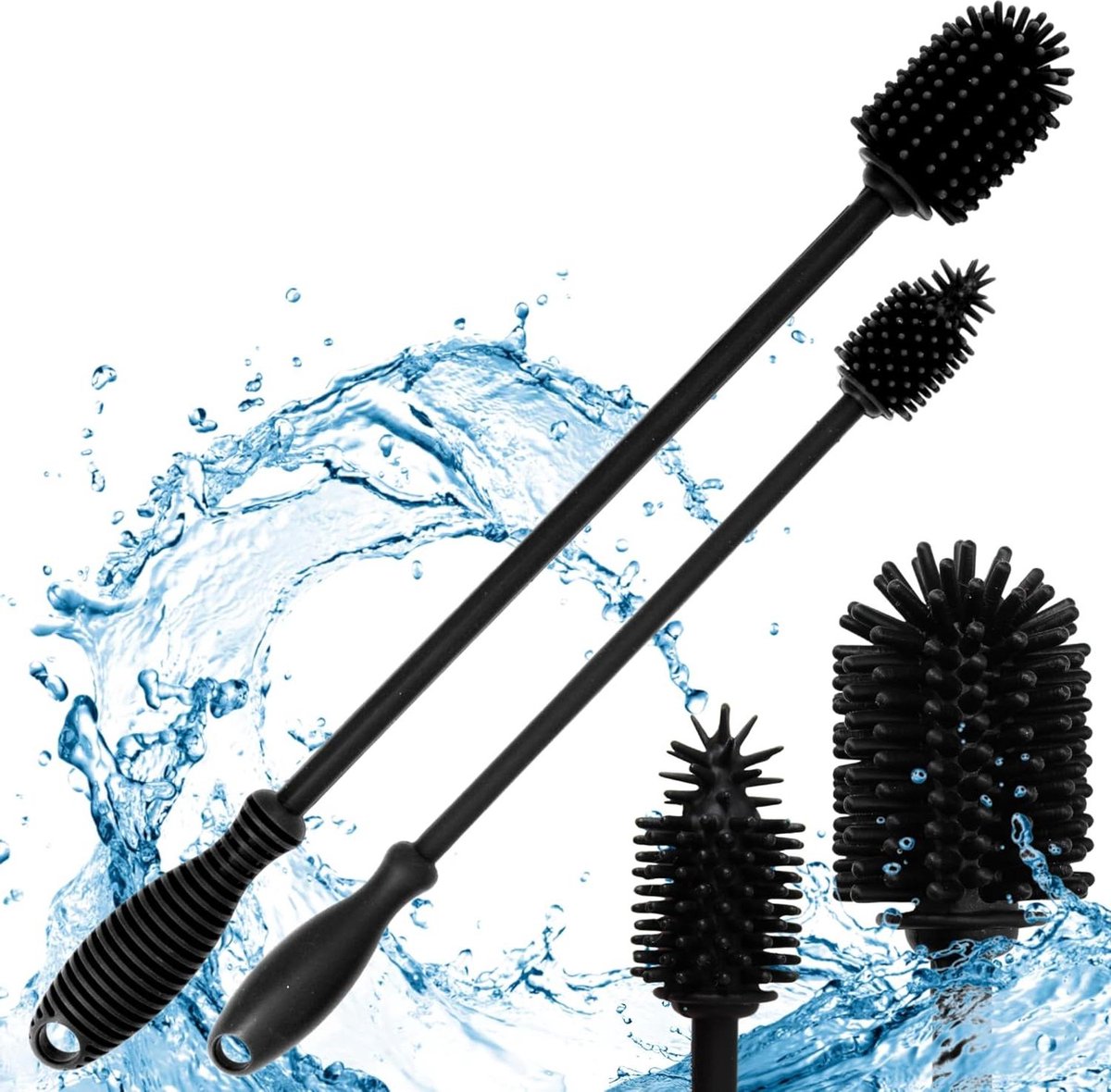 Goedkoopste Flessenborstel Baby siliconen reinigingsborstels - zwart Flessenborstel Baby