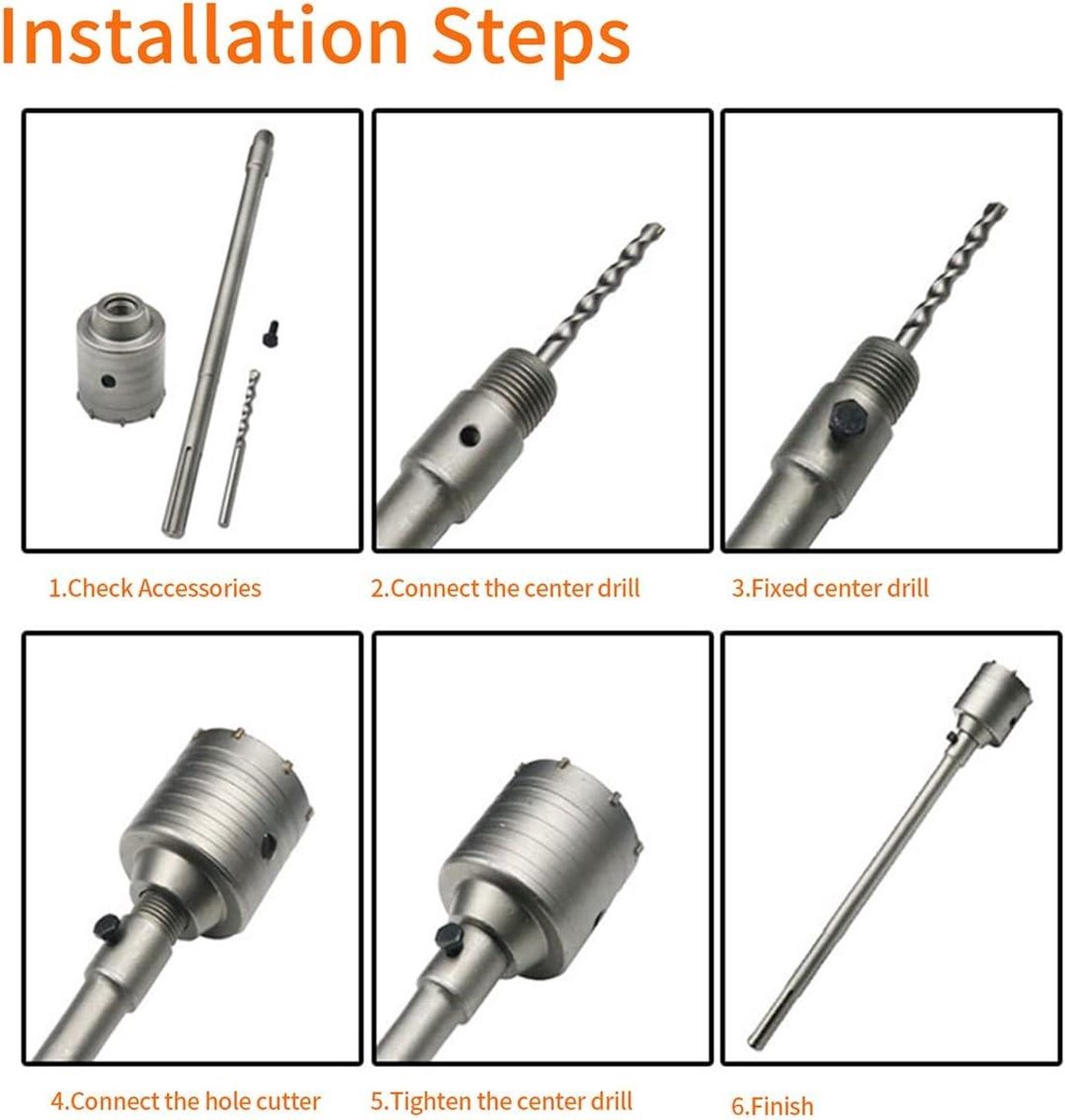 Meccion Carbide Gatenzaag Boor met 110mm SDS Plus