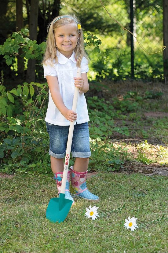 Tuingereedschapset voor kinderen vanaf 3 jaar - schep - bladhark - hark - bezem van Esschert Design — afbeelding 4