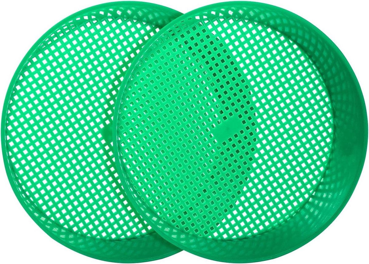 2 Pieces Garden Sand Sieve - Plastic Stone Soil Seedling Mesh Sieve Gardening Tools