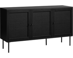 Dressoir Zwart - Melamine - 140x40x80cm - Dressoir Pensacola - Giga Living