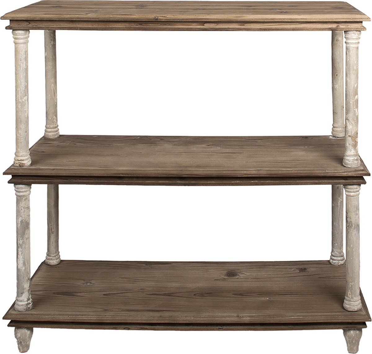 Clayre & Eef Boekenkast 110x40x113 cm Wit Hout
