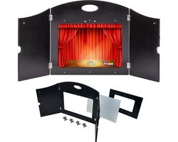 howa 4in1 Houten Kamishibai Theater Schaduwtheater, Poppentheater voor DIN A3 en DIN A4 Kaarten met Plexiglas Ruitje en 4 Magneten 7504