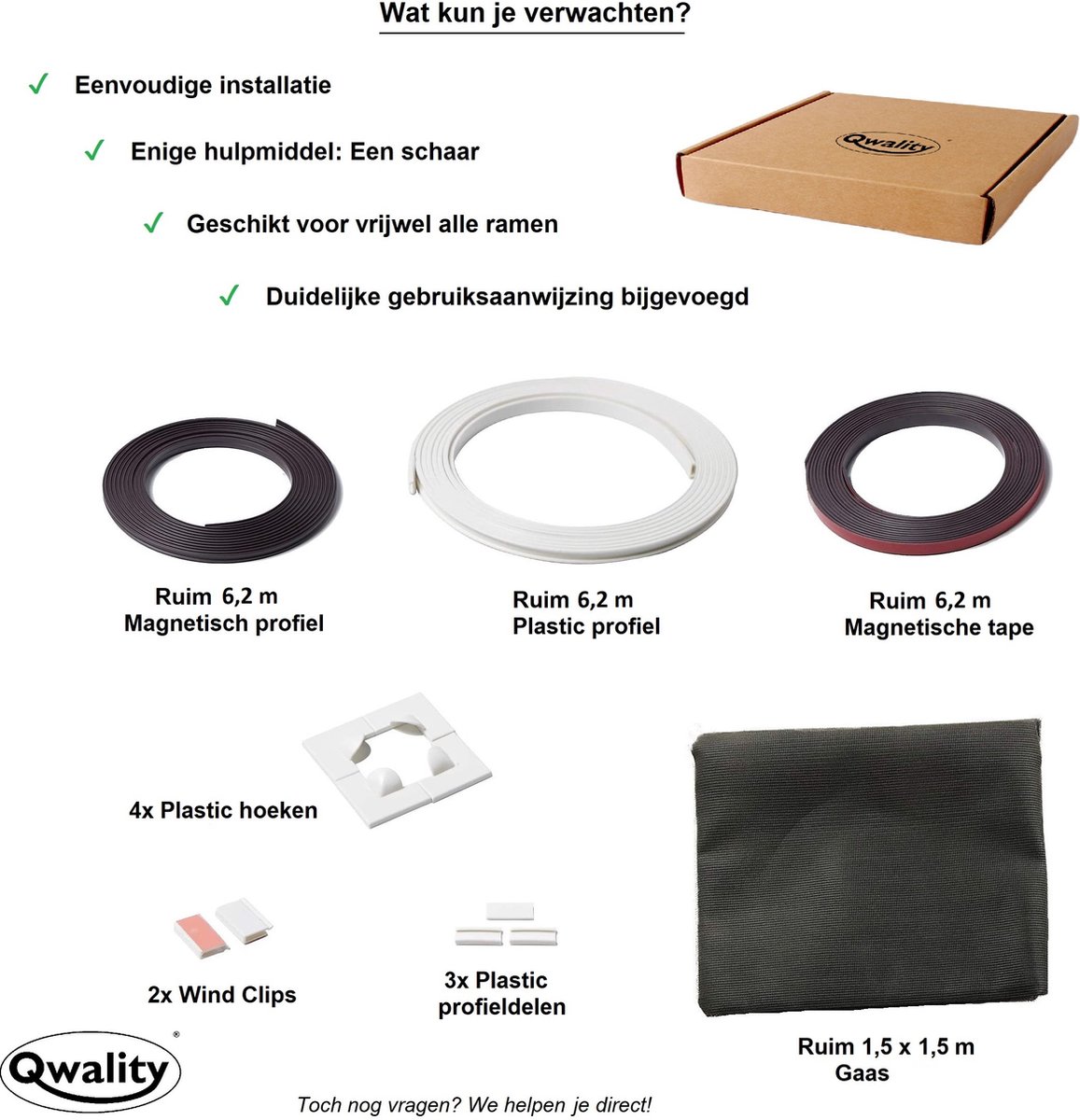 Universele Raamhor Magnetisch 150 x 150 cm - Wit - Raam Hor - Magnetisch Horrengaas op Maat - Zelf Hor Maken - Insectenhor - Horgaas Inkortbaar - Universele Inzet Hor Raam - Muggengaas Magneet - Magnetische Hor Voor Ramen - Qwality® – foto 6