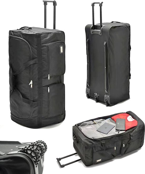 Grand Sac De Voyage Pliable 120L Pour Homme - 7 Compartiments, Poids 1.9 Lbs - Neuf Avec étiquettes, Idéal Pour Longs Séjours