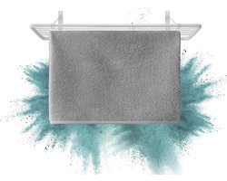 Alma Muurdroger 100x50 Cm - Stabiele Metalen Beugels - Opvouwbaar - PVC-Vrije Kunststof Bekleding - Belastbaar tot 20kg - Wit
