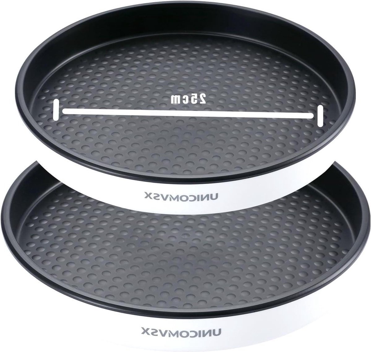 25 cm 2 stuks 360 graden draaibaar kruidenrek draaiplateau voor keuken zwart Lazy Susan dienblad