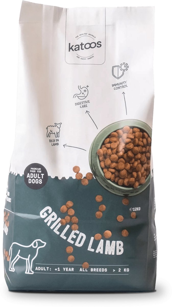 Katoos - Grilled Lamb - Premium food voor volwassen honden - 12Kg