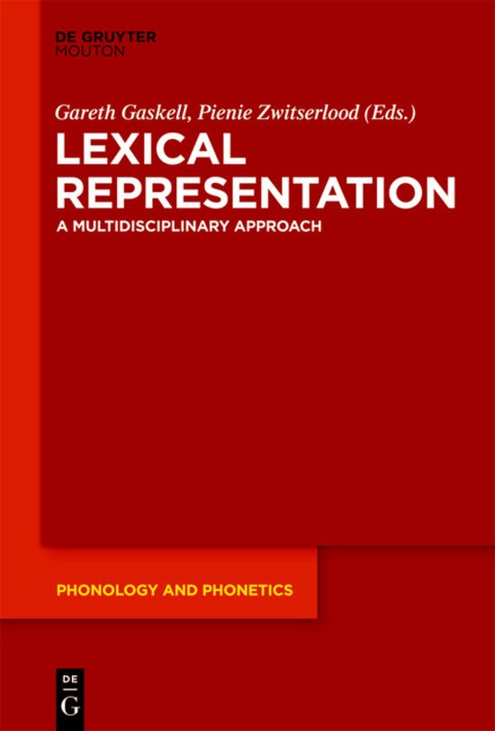 Livre "Lexical Representation" avec couverture rouge, intitulé "LEXICAL REPRESENTATION A MULTIDISCIPLINARY APPROACH".