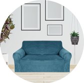 Hilvard - Bankhoes Stretch 2 zitsbanken - Zetelhoes - Bankbeschermer - Sofa Cover - Zetelbeschermer Huisdieren - Bank hoes - Wasbaar - Groen Blauw Turquoise