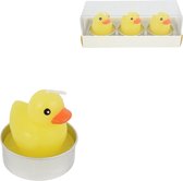 Theelichten Badeendjes - eendjes - eend - waxinelichtjes - Set van 3 stuks