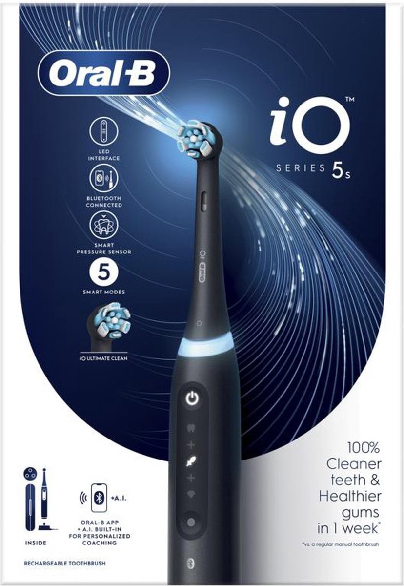Oral-B iO 5S Zwart Elektrische Tandenborstel