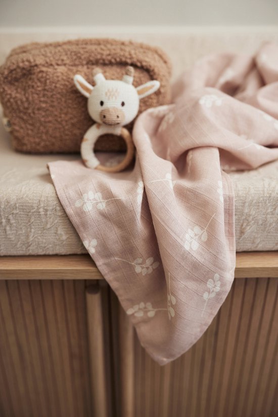 Lot De 2 Langes Coton Hydrophile 115x115 Cm Twig Wild Rose - Jollein