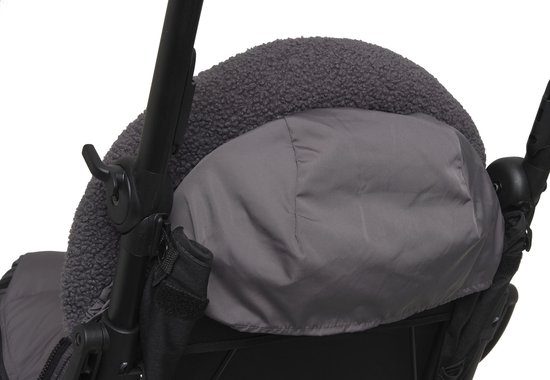 Jollein - Voetenzak voor Buggy & Wandelwagen (Grey) - Katoen - Footmuff Maxi Cosi, Kinderwagen of Autostoel - 52x110cm van Jollein — afbeelding 2