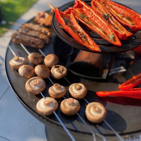 ASH - Phoenix - XXL - Plancha barbecue met grillring - Buitenkoken - Plancha BBQ - Plancha Bakken - Zwart - Grillring - Extra groot van ASH — afbeelding 2