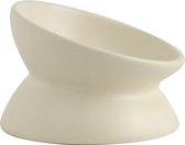 Mangeoires surélevée pour chat - Crème - Céramique - Mangeoires surélevée et ergonomique Chats - Gamelle surélevée pour chat - Durable - Hygiénique - Facile à nettoyer - Mangeoires surélevée pour chat - Mangeoires pour chien en céramique