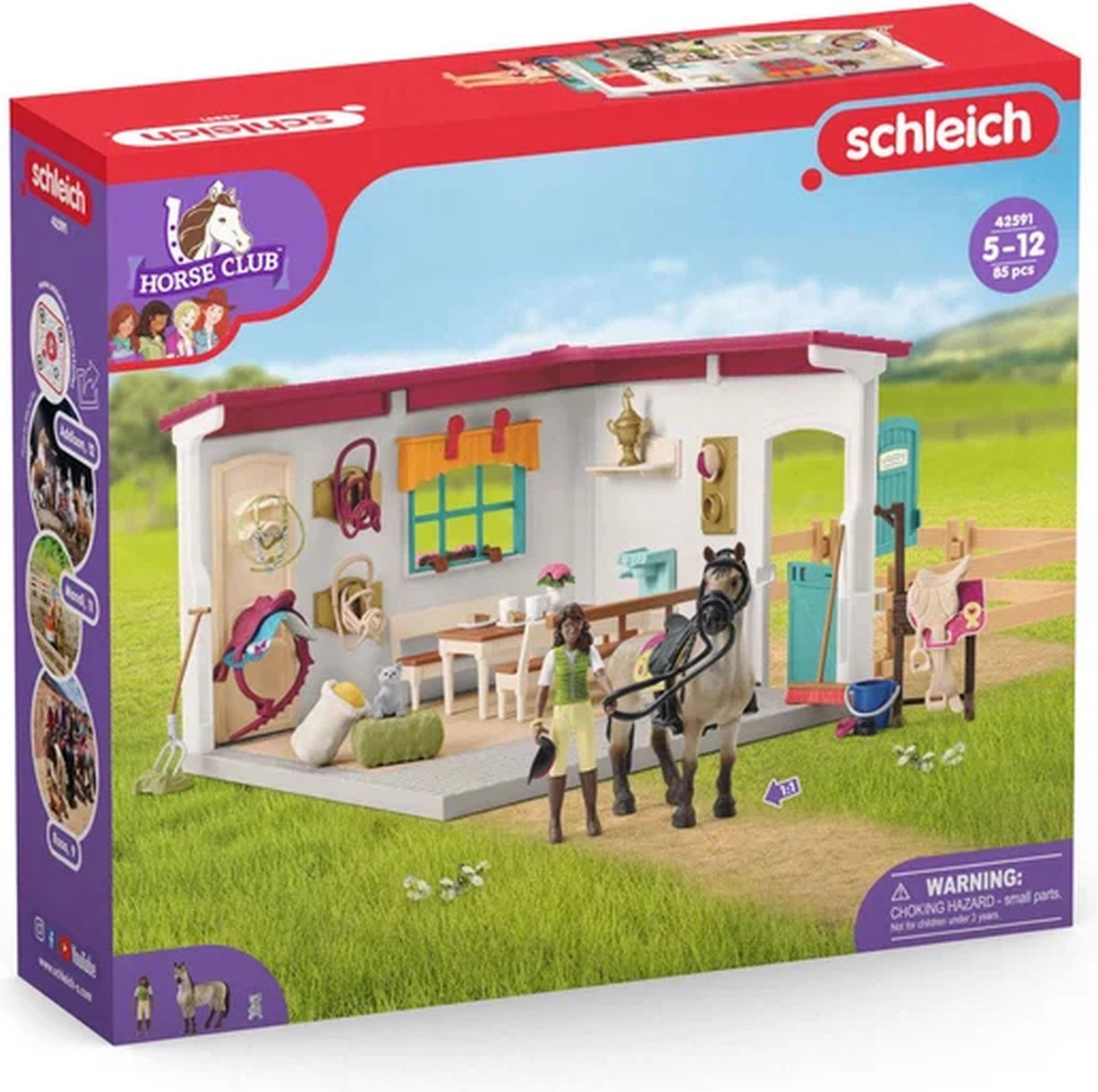 Schleich HORSE CLUB Zadelkamer- Beweegbaar Figuurtje - Afneembaar Zadel & Hoofdstel - Paarden Speelgoed - Kinderspeelgoed - 42591 — afbeelding 15
