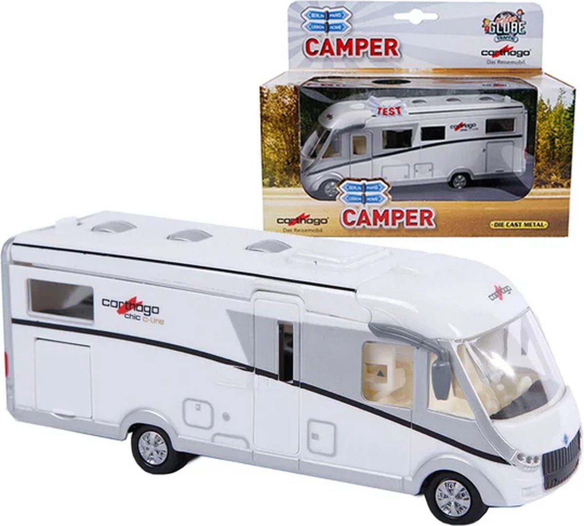 Kids Globe Die-cast Carthago Camper met Licht, 16cm — afbeelding 8