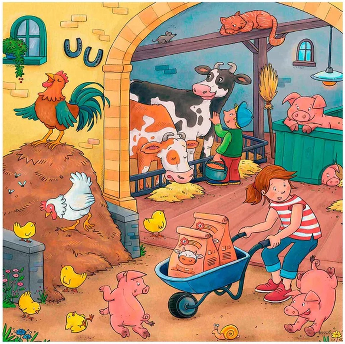 Ravensburger puzzel Boerderij - 3x49 stukjes - kinderpuzzel — afbeelding 11