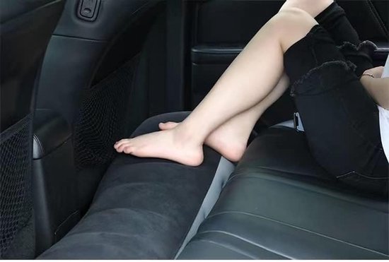 Auto Luchtmatras Achterbank Gap Pad Vulmatras voor SUV Honden Kinderen Volwassenen Reisbed Kussen Camping Luchtbank Slaaprust Opblaasbaar bed (Blauw Zwart) van HouseMila — afbeelding 4