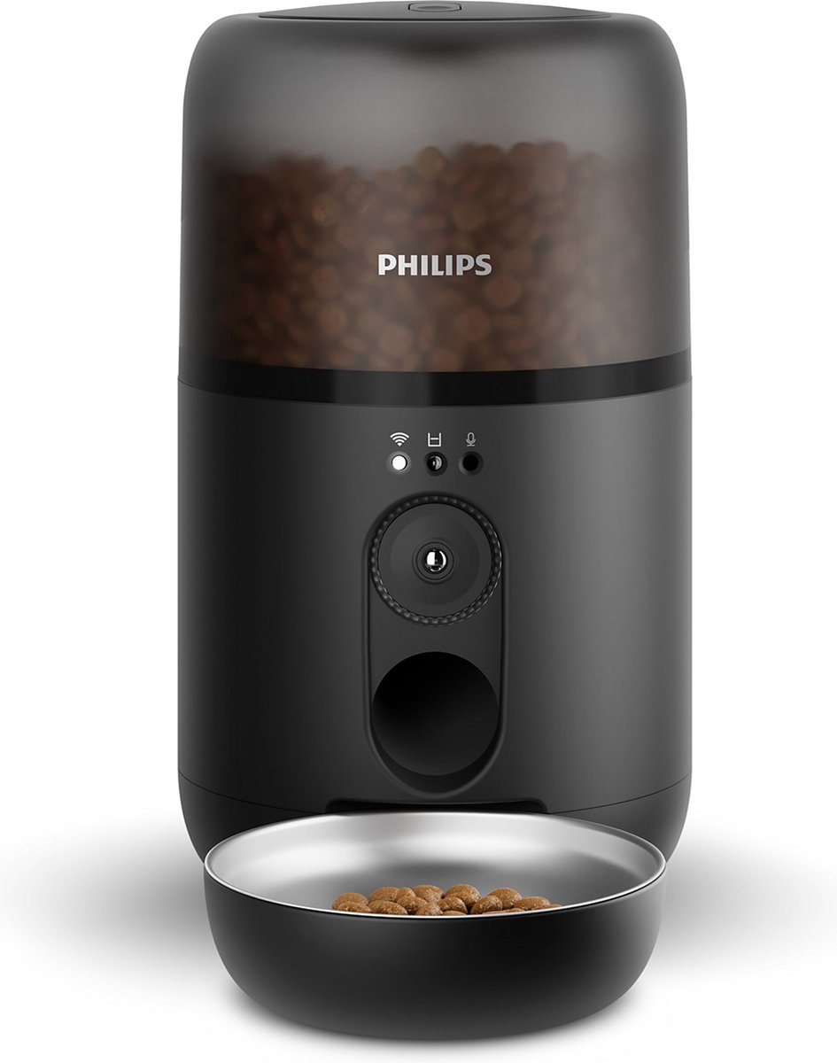 Afbeelding 2 van Philips Pet Series voerautomaat met camera, 4,5 liter, grijs (PAW5320/02)