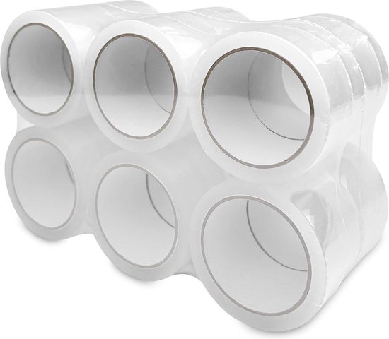 Idena 60063 - Transparante tape, 50 mm x 66 m, 36 rollen stille tape, ideaal voor verhuizingen en verzending