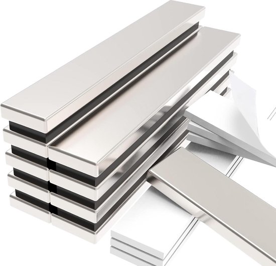 60 X 10 X 3 Mm Neodymium Magneten 10 Stuks Zelfklevende Extra 