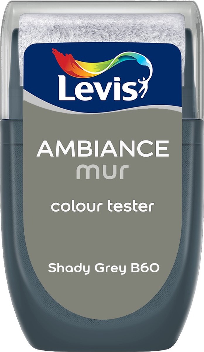 Levis Muurverf Kleurtester Mat Mix Shady Grey B60 30 ML