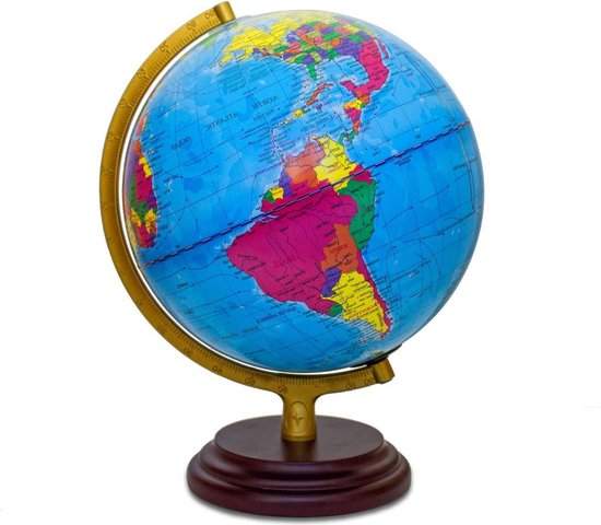 Verlichte wereldbol - Magellan Cimbria met LED-verlichting