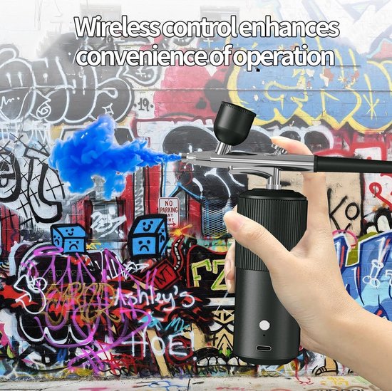 Yiko Airbrush Set, Dual Action Airbrush Gun with Compressor, 36 PSI, Portable Air Brush Set for Makeup, Art, Crafts, Cake, Tattoo, Model Decoration, Nail Design with 0.3 mm Nozzle