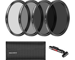 67mm Neutrale Dichtheidsfilter ND2 ND4 ND8 ND16 en Accessoire Kit - Voor Canon Rebel T5i T4i T3i T2i, EOS 700D 650D 600D 550D 70D 7D DSLR - Inclusief Lensborstel en Filtertas - X01NSK150