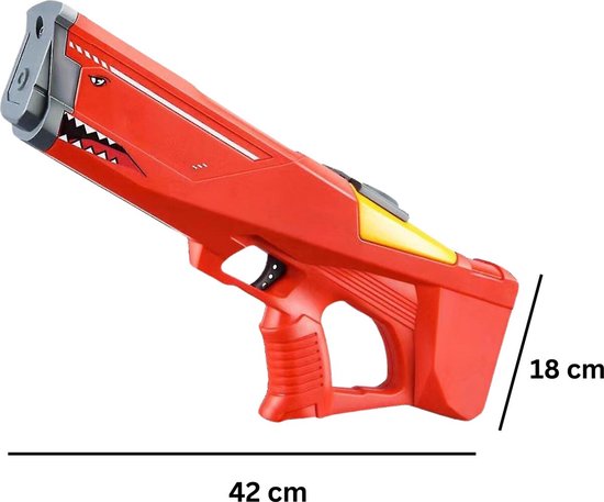 pistolet à eau - Pistolet à eau électrique - Pistolet à eau automatique - Rouge - Jouets de plein air