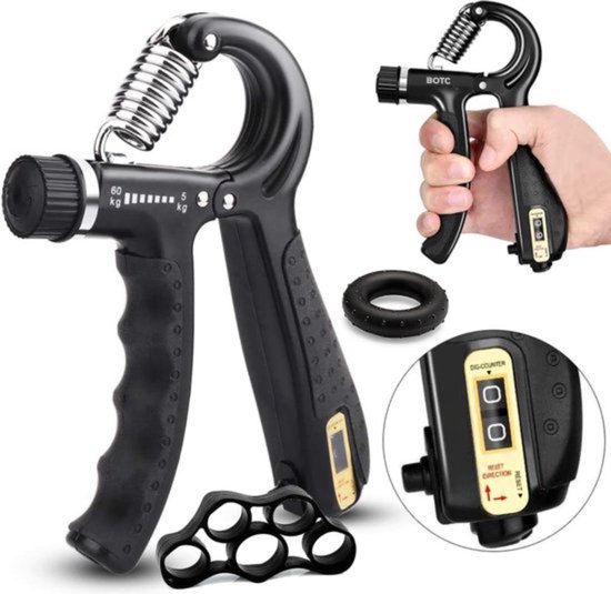 BOTC Handtrainer met Teller in de kleur zwart