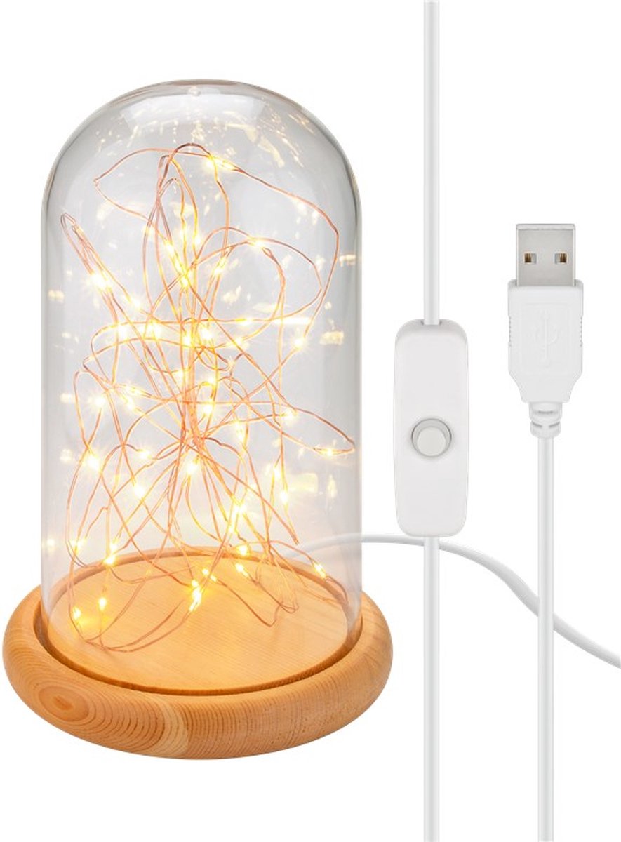Goobay 60340 decoratieve verlichting Lichtdecoratie figuur Beige, Transparant, Wit 50 lampen LED