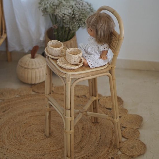 Rotan kinderstoel Luc - Hoge eetkamerstoel van Kave Home — afbeelding 3