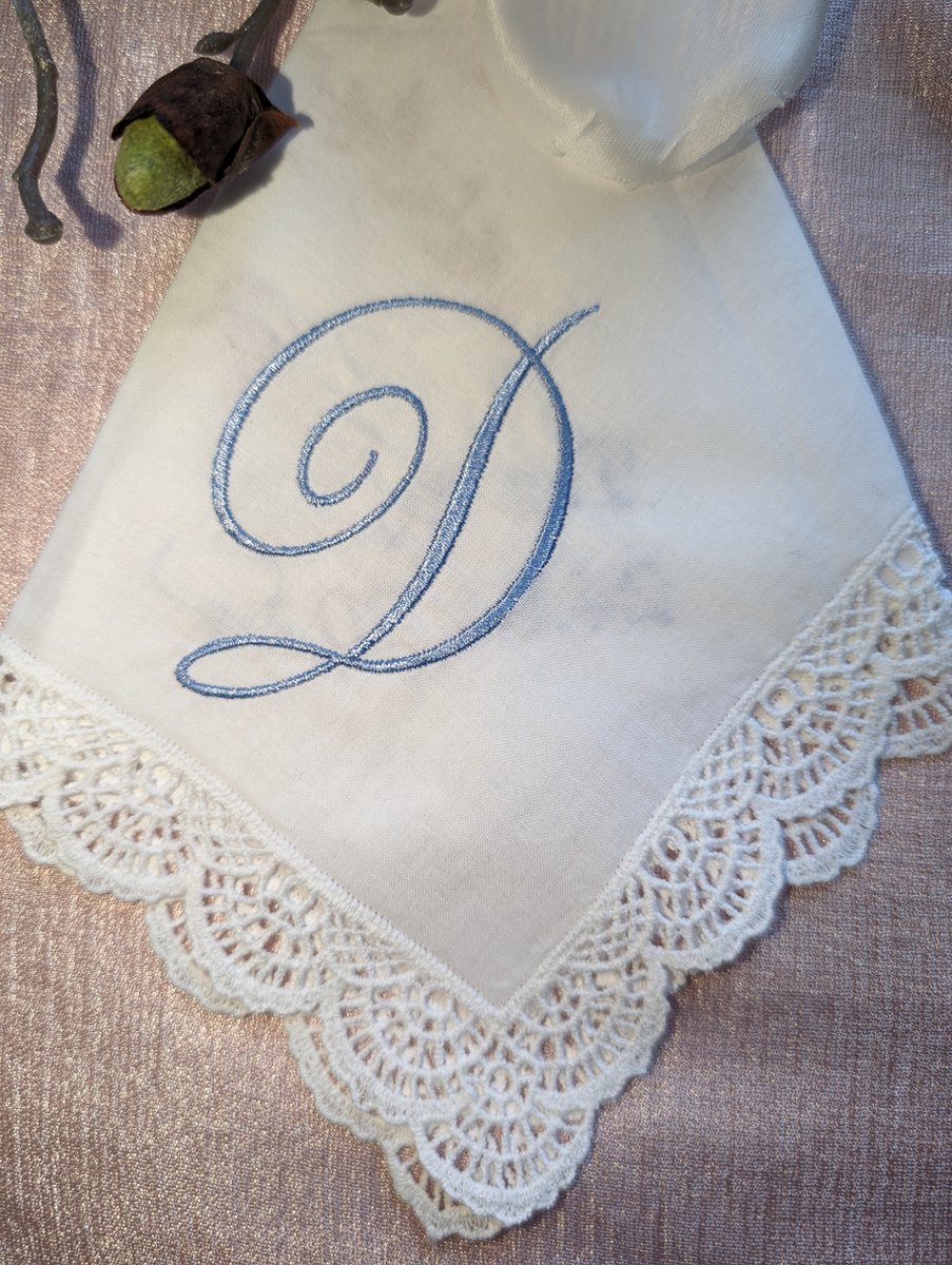 Goedkoopste Gepersonaliseerde zakdoek voor de bruid met geborduurde monogram