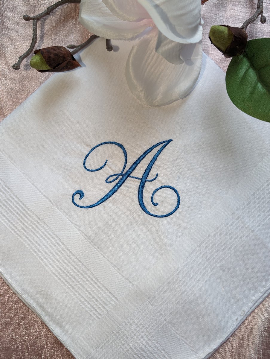 Goedkoopste Gepersonaliseerde herenzakdoek met geborduurde monogram