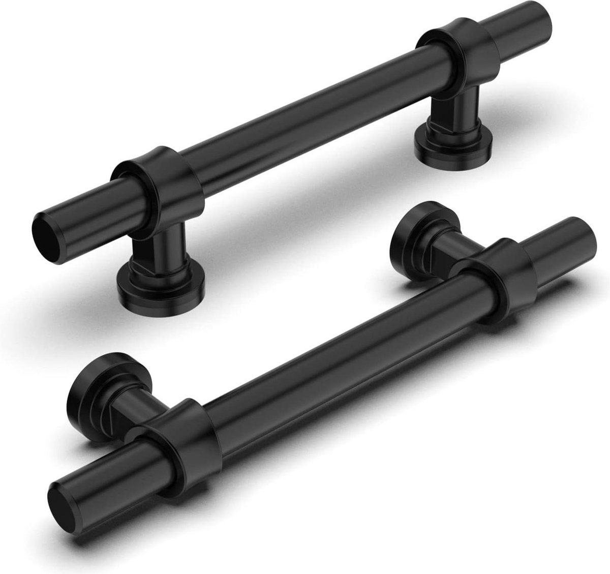 10 stuks meubelgrepen FURNIWARE 96 mm boorgatafstand keuken kastgrepen deurgreep badkamerdeur kledingkast mat zwart cabinet handle black