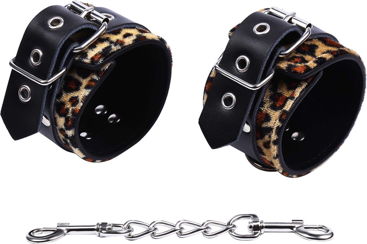 Goedkoopste Handboeien met Luipaardprint | Wrist Restraints Leopard