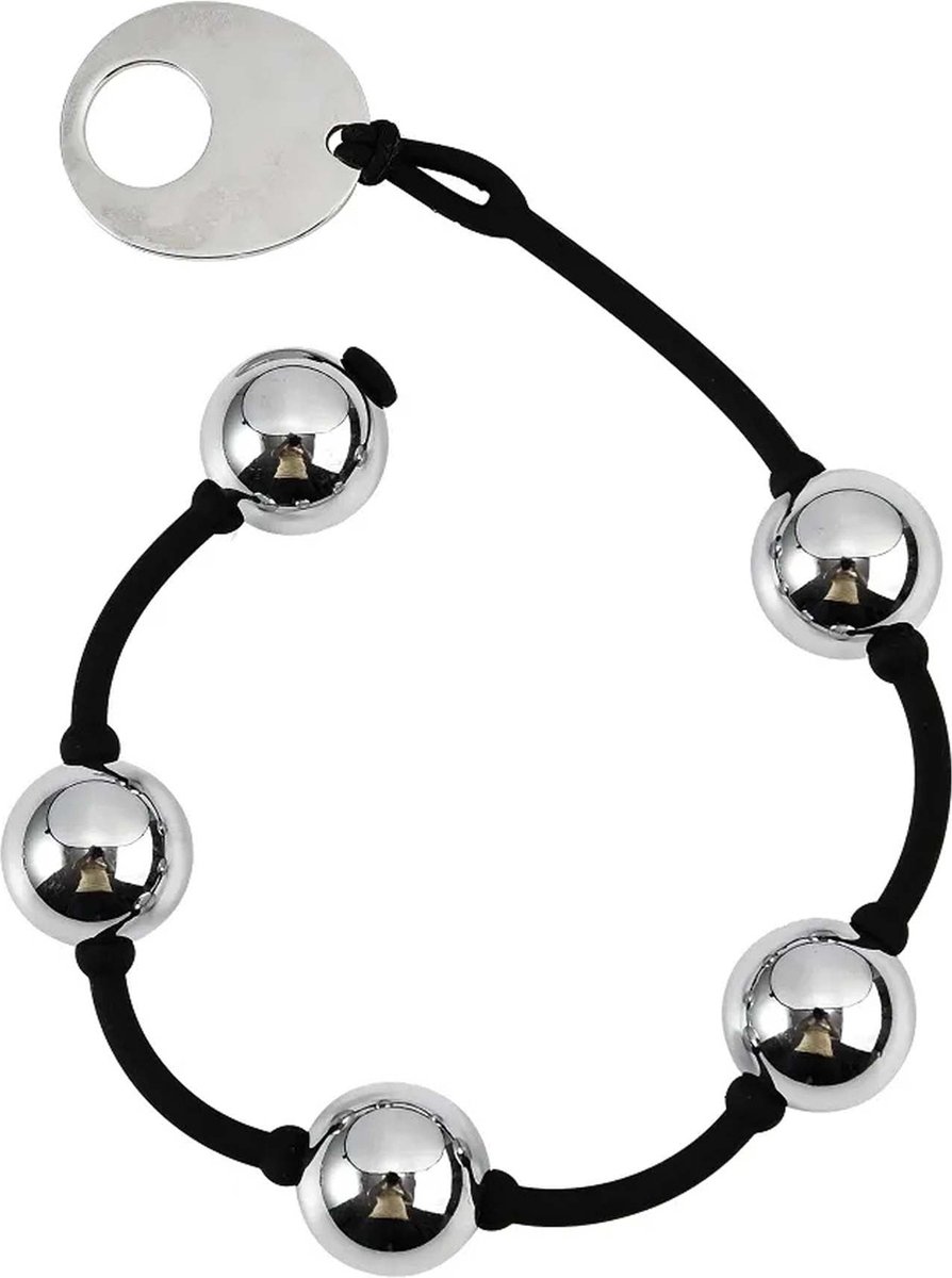 Fixxx - Anaal Kralen RVS - Siliconen Snoer - Zilver