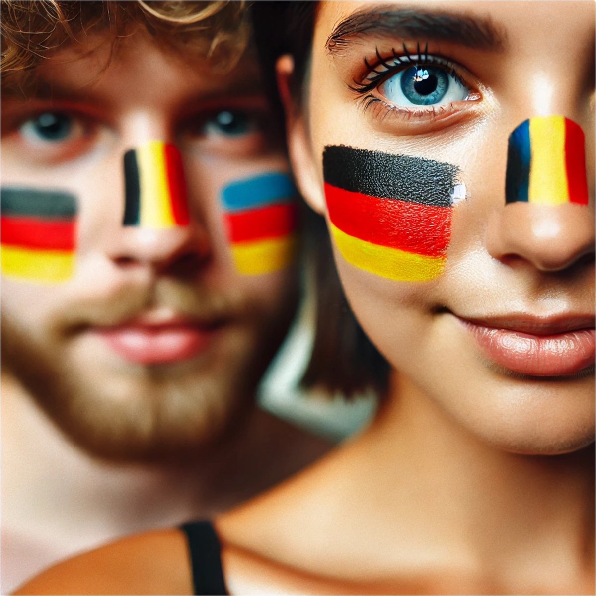 Belgische Of Duitse Vlag Schmink voor Gezicht - Ideaal voor Feestjes en Sportevenementen