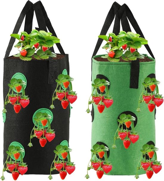 Aardbei kweekzak - 9 sleuven voor planten, verticaal hangend