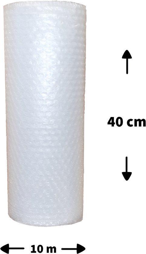 Foto: Noppenfolie 40cm x 10m bubble wrap rol bubbeltjes plastic extra sterk bescherm uw spullen