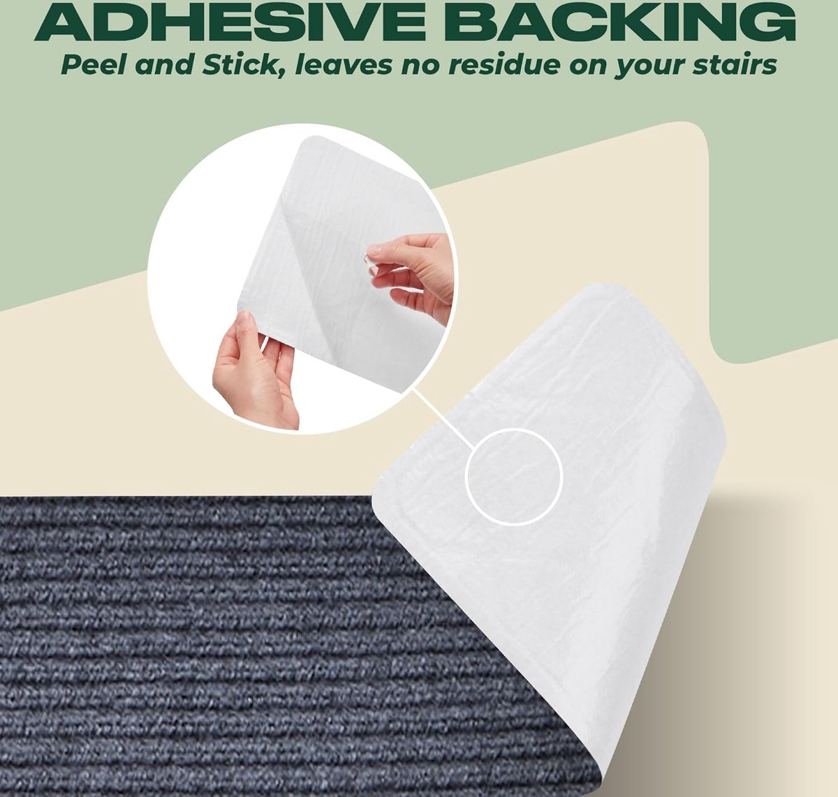 Weigudoc 15 stuks antislip trapmatten voor treden, zelfklevend, 76 x 20 cm, voor oudere kinderen en huisdieren, grijs (1