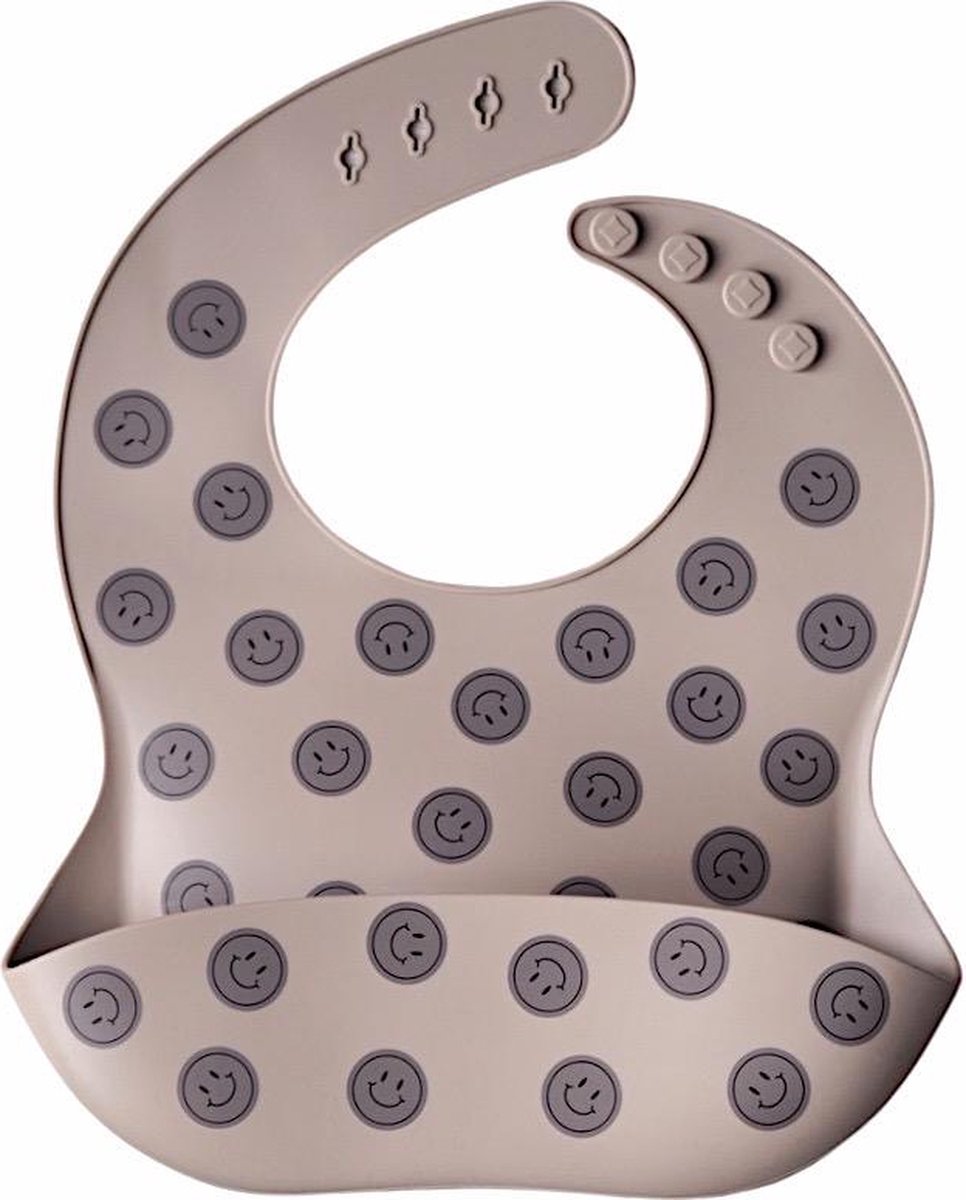 Goedkoopste Heppiekids® Slabbetje Siliconen - Smileys - Slabbetje met opvangbakje - Slabbetje siliconen - Slab