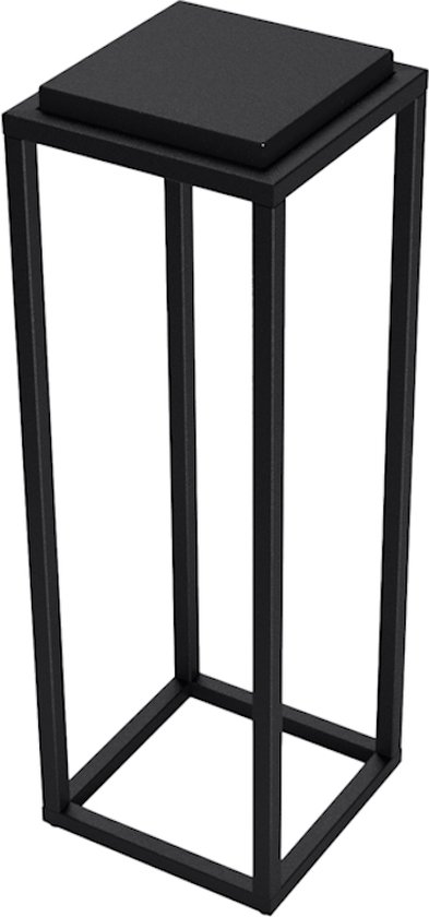 Steellish Light Zuil – Sokkel – Plantenzuil – Zwart – Metaal – 75 cm