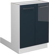 Vicco Bureau Omira, Zwart, 120 x 55 cm avec 5 tiroirs