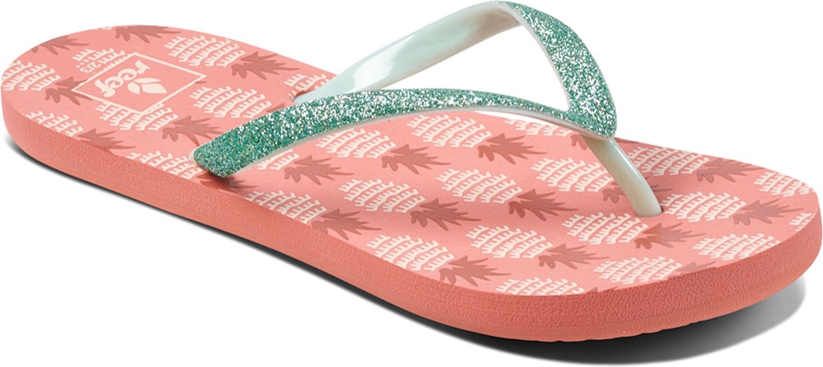Reef Kids Stargazer Prints Meisjes Slippers Pineapple Roze